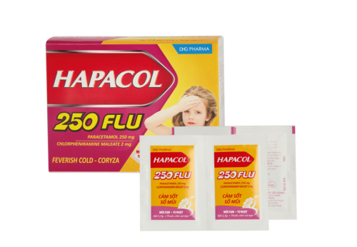 Hapacol 250 Flu, Paracetamol, Chlorpheniramine