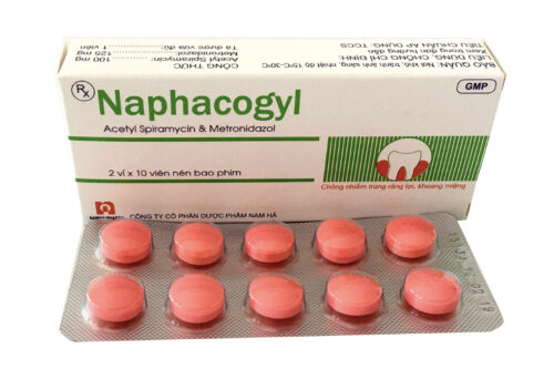 Naphacogyl, đau răng, spiramycin & metronidazol