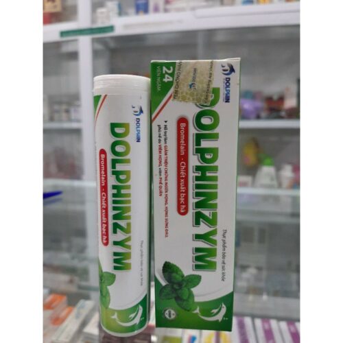 Viên ngậm ho, Dolphinzym, Bromelain, bạc hà