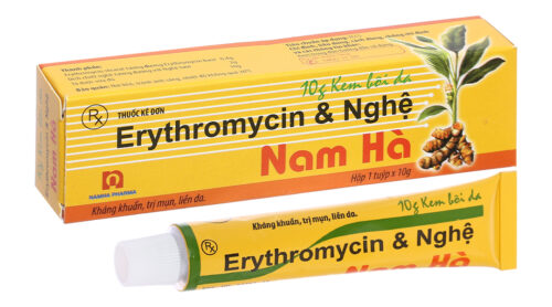 kem nghệ, Erythromycin